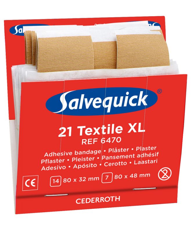 Salvequick iso kangaslaastari, 6 x 21 kpl