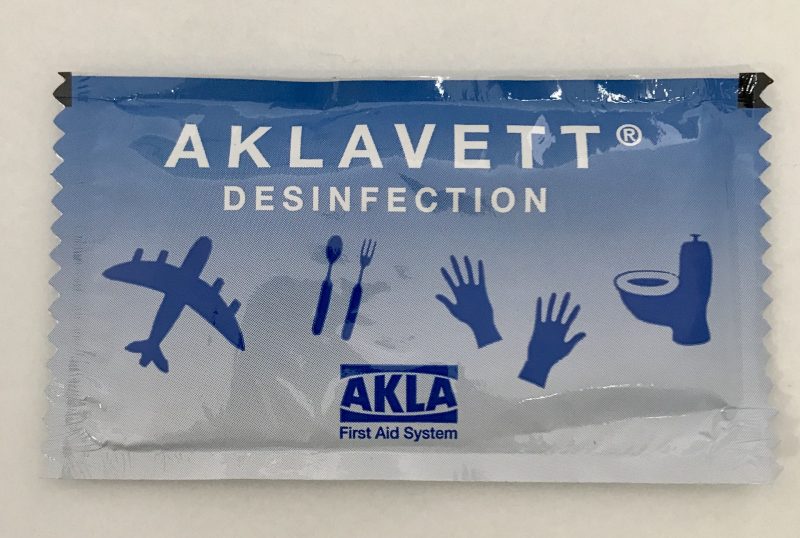 Aklavett desinfiointipyyhe